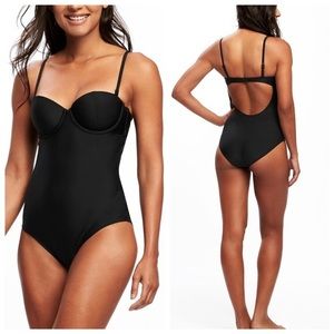 Old Navy women’s one piece black swimsuit